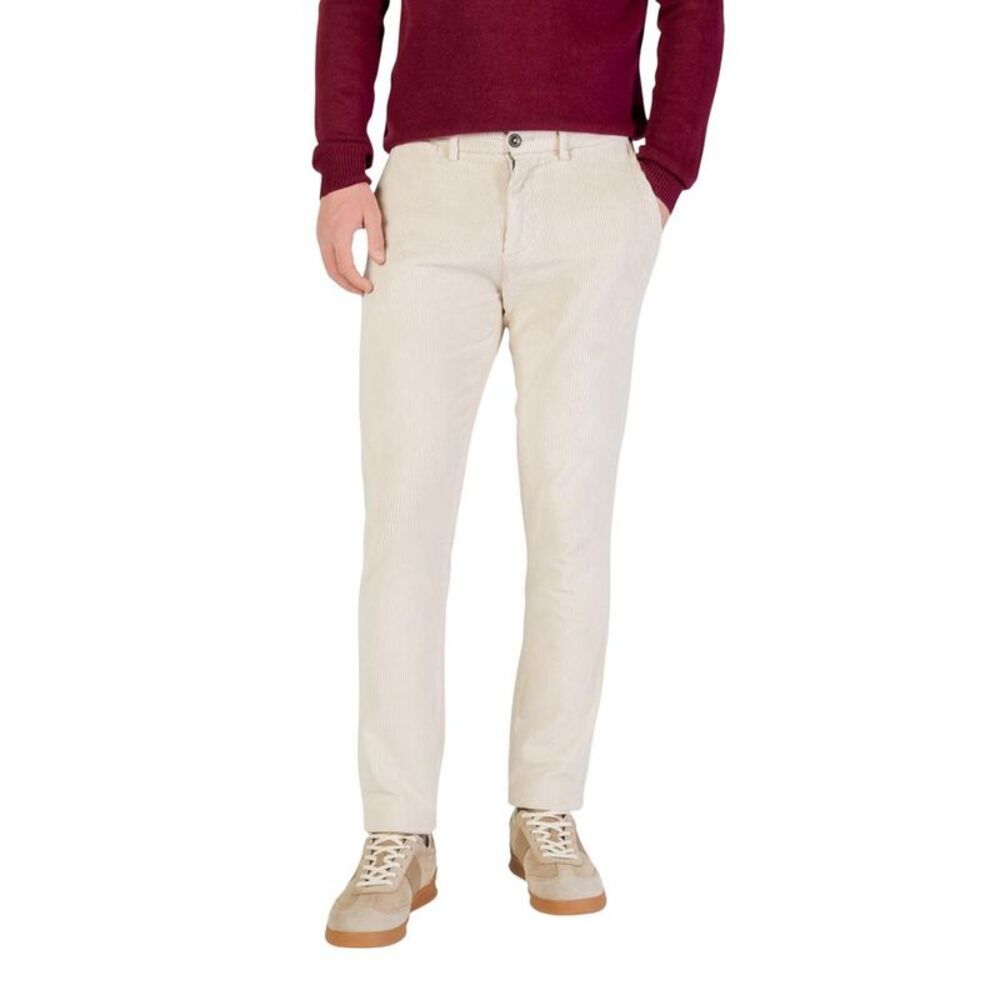 Borghese Beige Cotton Men's Pants